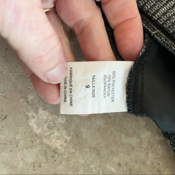 Another?story grey plaid?belted pants size 9 - Picture 6 of 10